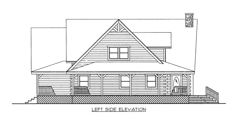 Traditional House Plan Left Elevation - 088D-0407 - Shop House Plans and More