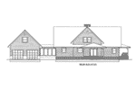 Traditional House Plan Rear Elevation -  088D-0407 | House Plans and More
