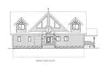 Log House Plan Front Elevation -  088D-0408 | House Plans and More