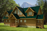 Log House Plan Front of House 088D-0408
