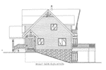 Log House Plan Right Elevation -  088D-0408 | House Plans and More