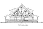 Log Cabin House Plan Front Elevation - 088D-0409 - Shop House Plans and More