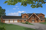 Log House Plan Front of Home -  088D-0410 | House Plans and More