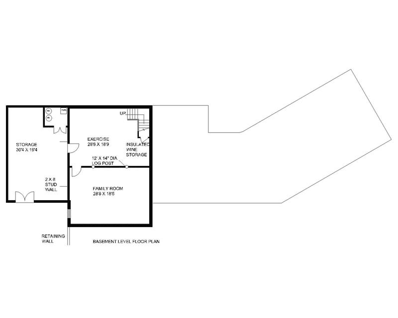 Mountain House Plan Lower Level Floor -  088D-0410 | House Plans and More