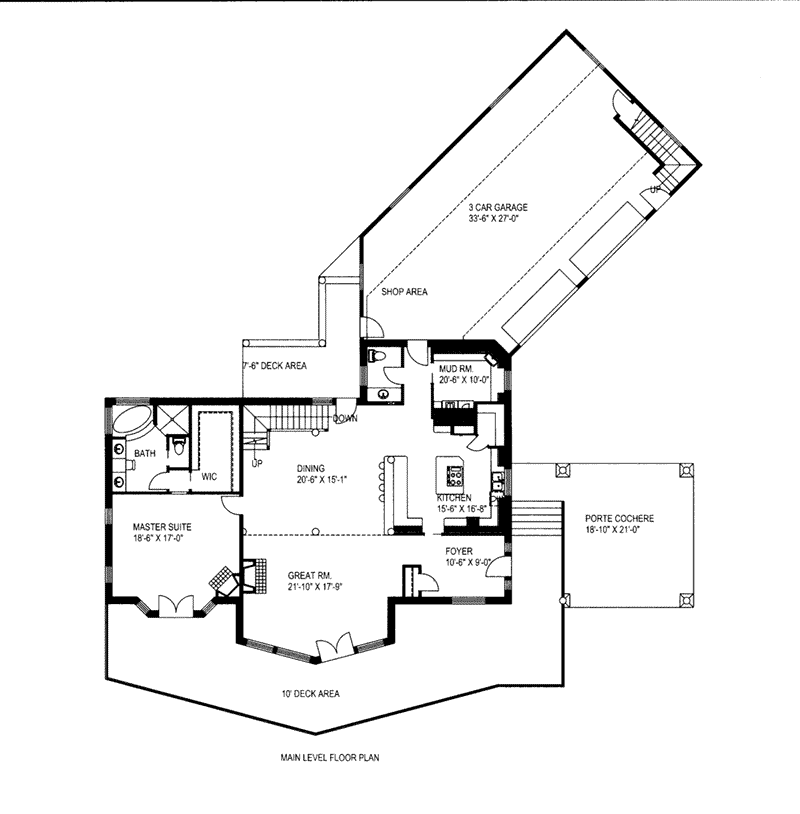 Home Plan First Floor 088D-0411