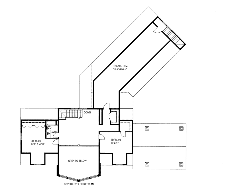Second Floor - 088D-0411 - Shop House Plans and More