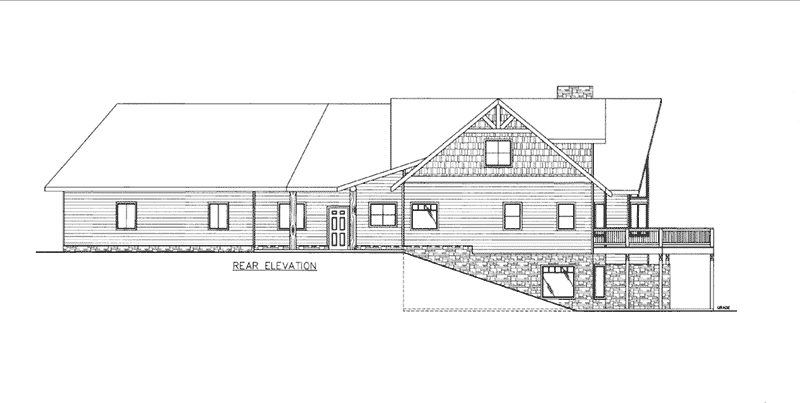 Rear Elevation - 088D-0411 - Shop House Plans and More