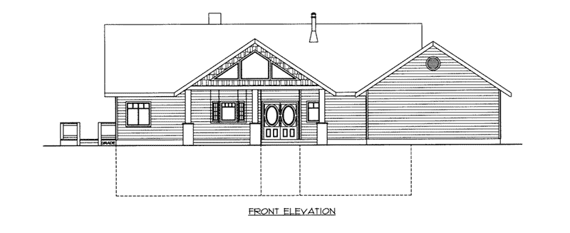 Log House Plan Front Elevation -  088D-0412 | House Plans and More