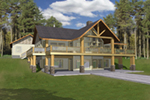 Log House Plan Front of House 088D-0412