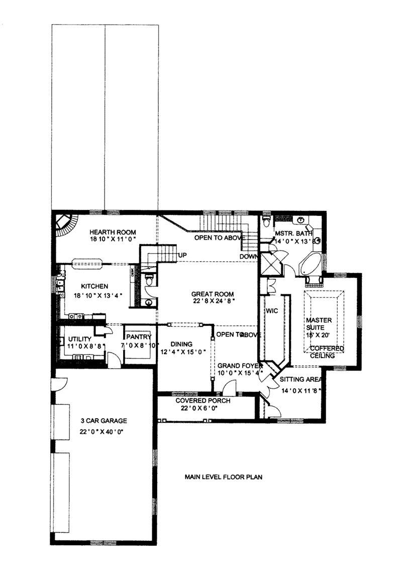 First Floor -  088D-0413 | House Plans and More