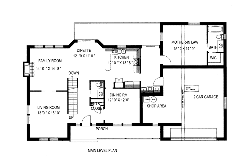 Traditional Home Plan First Floor 088D-0414