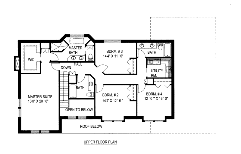 Traditional House Plan Second Floor - 088D-0414 - Shop House Plans and More
