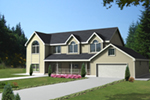 Traditional House Plan Front of Home -  088D-0414 | House Plans and More