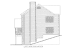 Traditional House Plan Left Elevation -  088D-0414 | House Plans and More