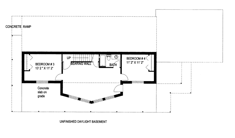 Lower Level Floor - 088D-0415 - Shop House Plans and More