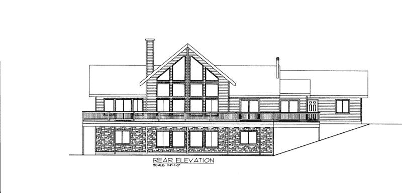 Rear Elevation - 088D-0415 - Shop House Plans and More