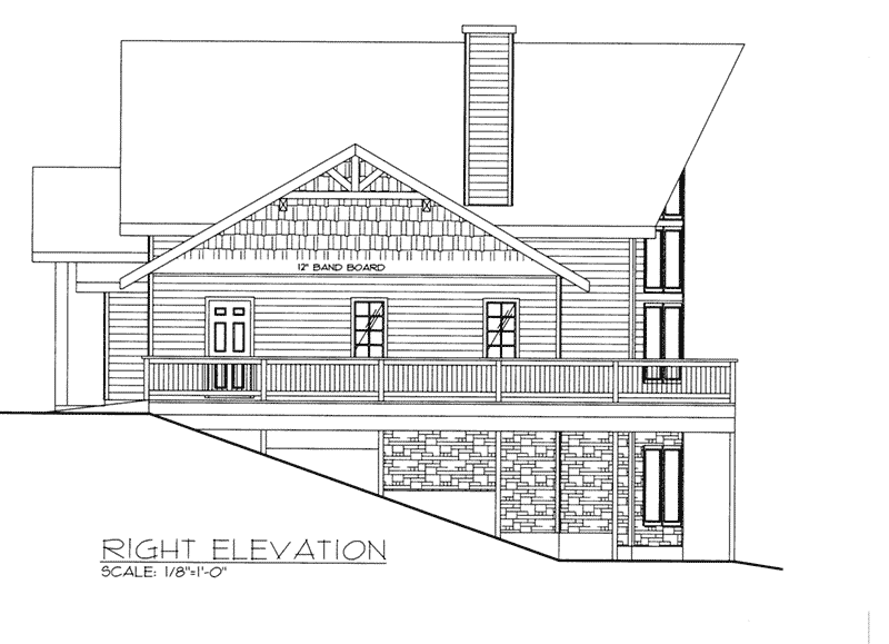 Right Elevation - 088D-0415 - Shop House Plans and More