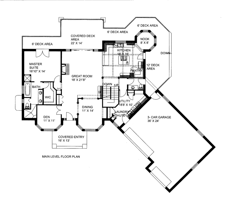 Home Plan First Floor 088D-0416