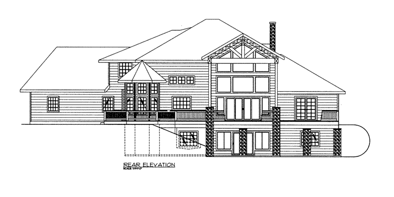 Rear Elevation - 088D-0416 - Shop House Plans and More