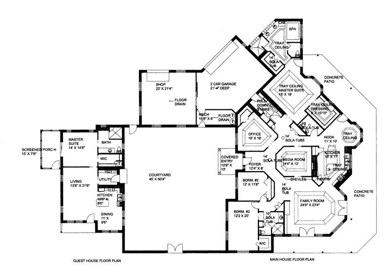 Modern House Plan First Floor -  088D-0418 | House Plans and More