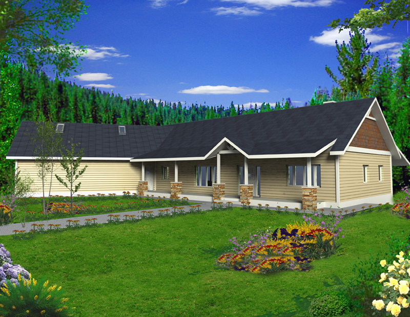 Vacation House Plan Front of Home - 088D-0419 - Shop House Plans and More