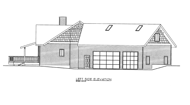 Vacation House Plan Left Elevation - 088D-0419 - Shop House Plans and More