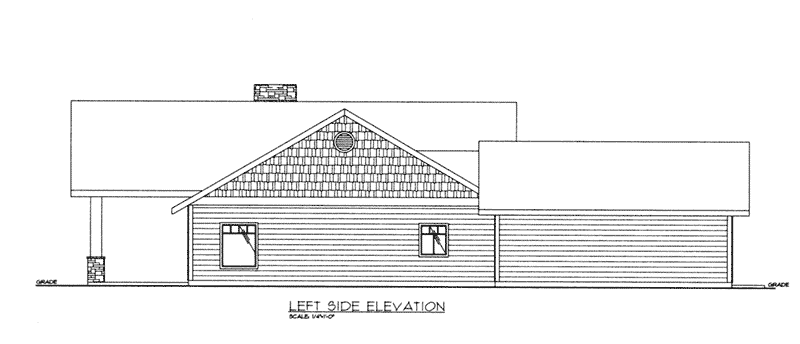 Lake House Plan Left Elevation - 088D-0420 - Shop House Plans and More