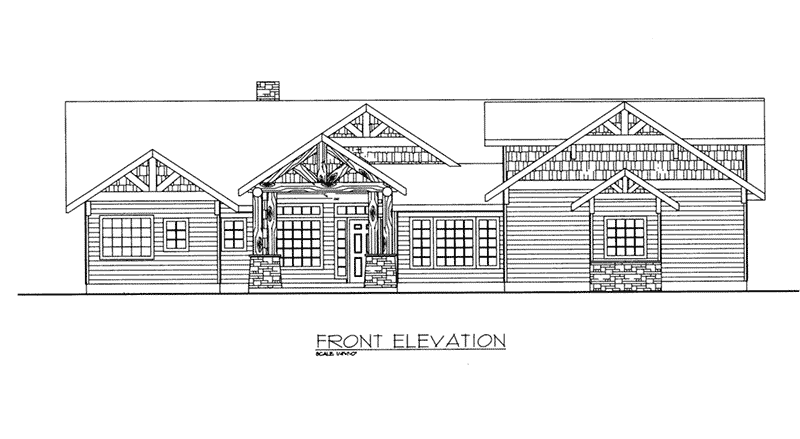 Waterfront House Plan Front Elevation -  088D-0421 | House Plans and More