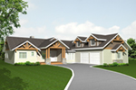 Waterfront House Plan Front of House 088D-0421