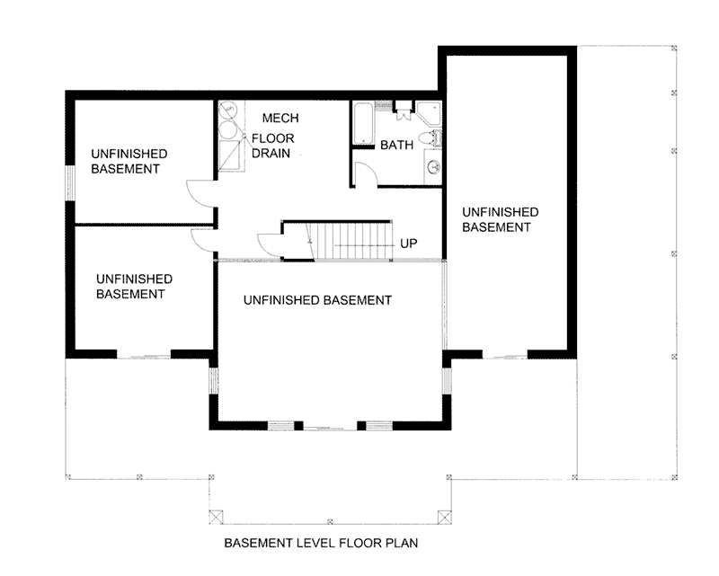 Lake House Plan Lower Level Floor - 088D-0422 - Shop House Plans and More