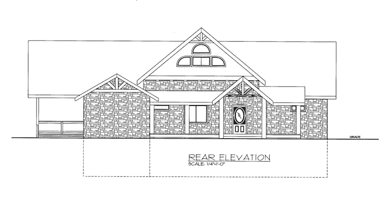 Lake House Plan Rear Elevation - 088D-0422 - Shop House Plans and More