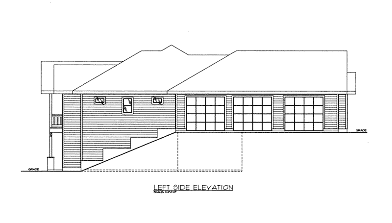 Country House Plan Left Elevation - 088D-0424 - Shop House Plans and More