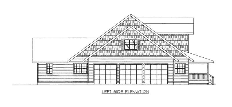 Mountain House Plan Left Elevation - 088D-0445 - Shop House Plans and More