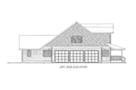 Log House Plan Left Elevation -  088D-0445 | House Plans and More