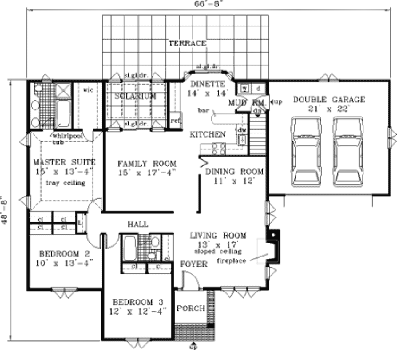 Craftsman House Plan First Floor - Fontenelle Craftsman Home 089D-0037 - Search House Plans and More