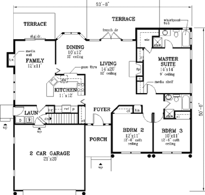 La Sal Ranch Home Plan 089D-0060 - Shop House Plans and More