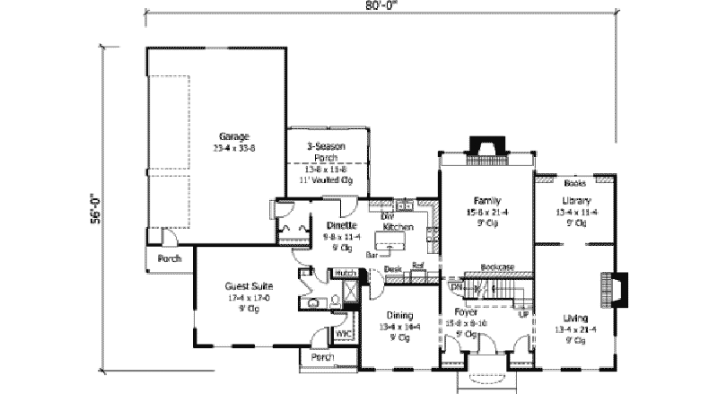 Wickerleigh Colonial Home Plan 091D-0334 - Shop House Plans and More