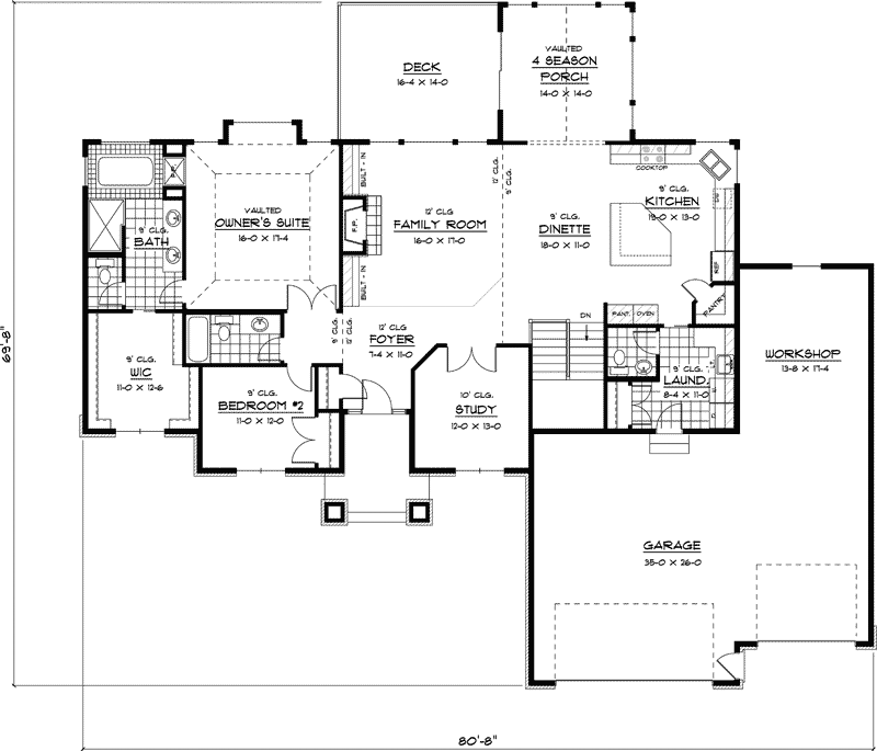 Laurella Ranch Home Plan 091D-0418 - Shop House Plans and More