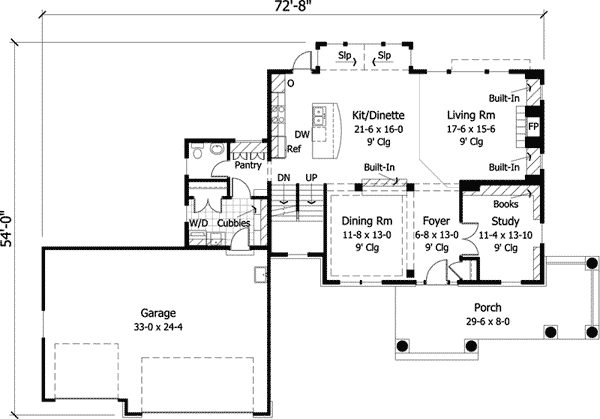 Begonia Arts And Crafts Home Plan 091D-0492 | House Plans and More