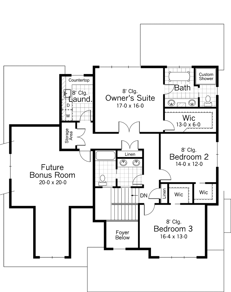 Bellerive Spring Bungalow Home Plan 091D0493 House