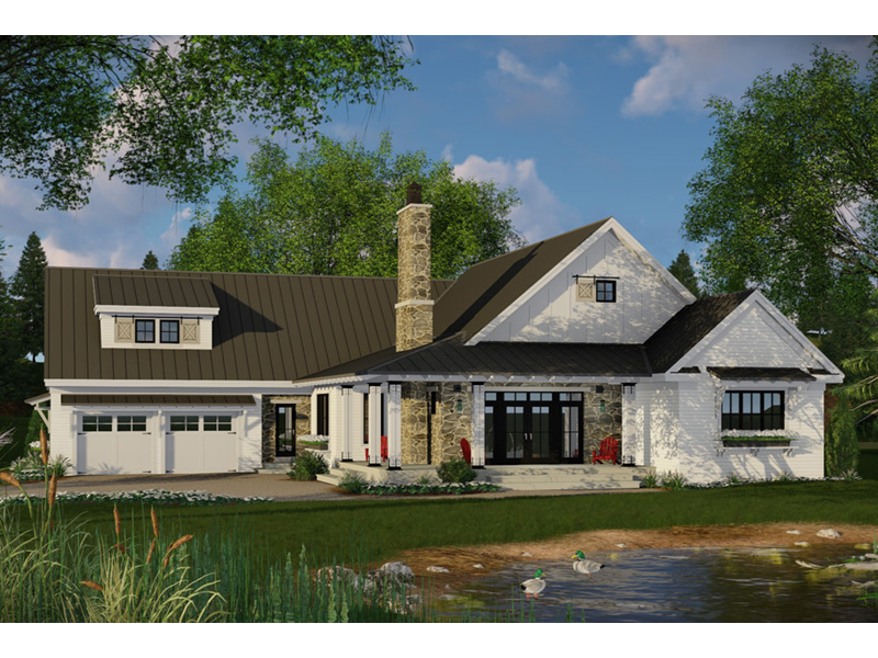 Farmhouse Plan Front Photo 01 - Canoe Cove Modern Farmhouse 091D-0506 - Search House Plans and More