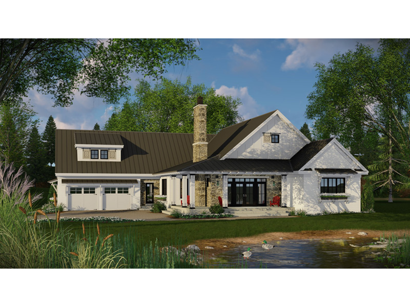 Farmhouse Plan Front Photo 02 - Canoe Cove Modern Farmhouse 091D-0506 - Search House Plans and More