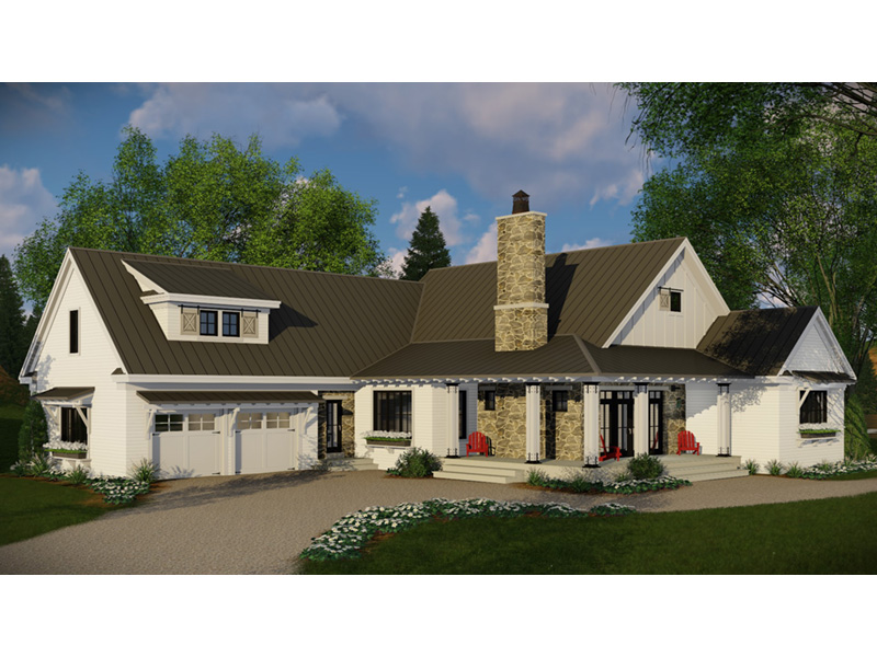Farmhouse Plan Front Photo 04 - Canoe Cove Modern Farmhouse 091D-0506 - Search House Plans and More