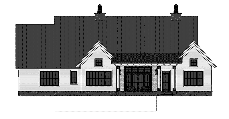 Beach & Coastal House Plan Rear Elevation - 091D-0510 - Shop House Plans and More