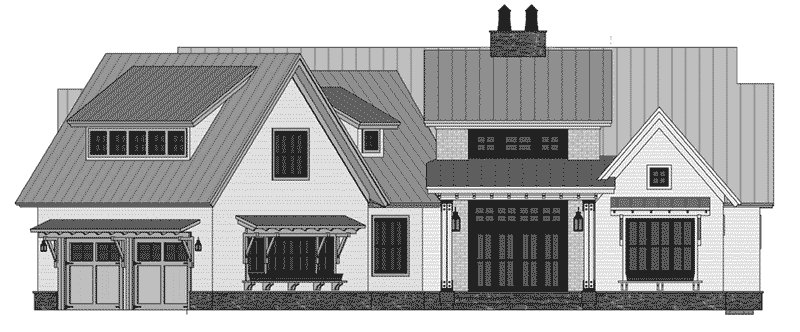 Modern Farmhouse Plan Front Elevation - 091D-0511 - Shop House Plans and More