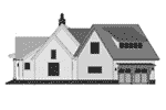 Modern Farmhouse Plan Left Elevation - 091D-0511 - Shop House Plans and More