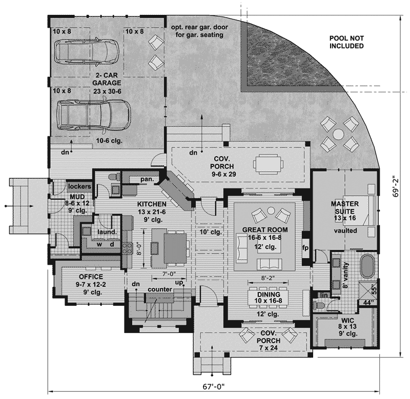 Florida House Plan First Floor - 091D-0515 - Shop House Plans and More
