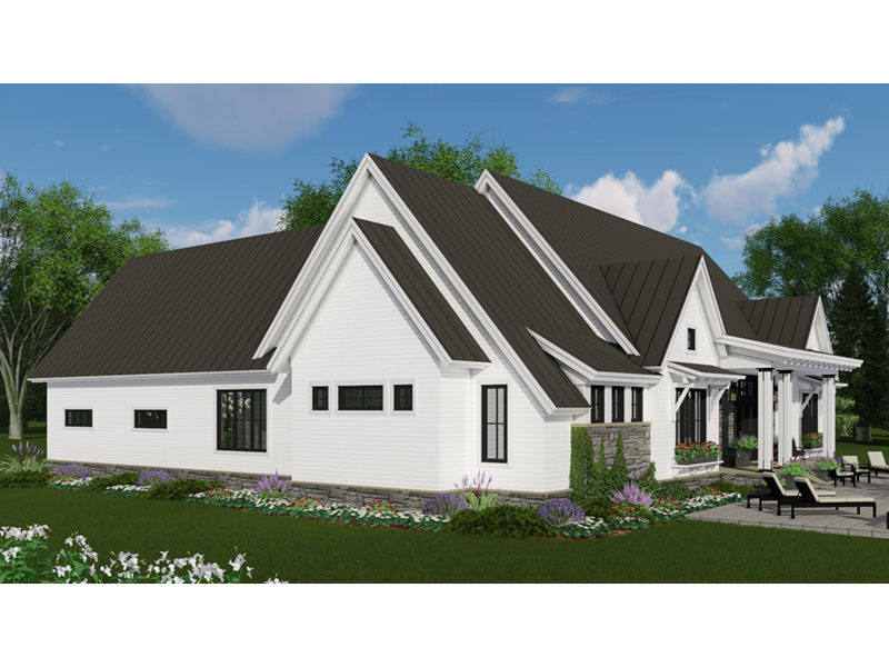 Farmhouse Plan Side View Photo - Ellis Hill Modern Farmhouse 091D-0517 - Search House Plans and More