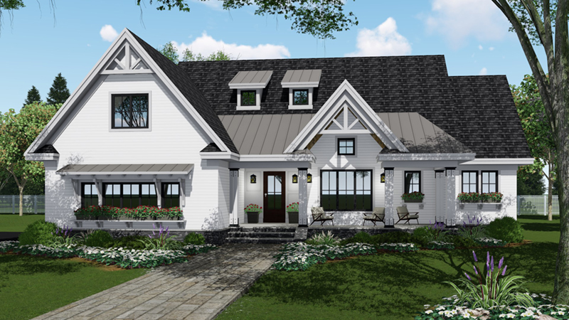 Craftsman House Plan Front of Home - 091D-0520 - Shop House Plans and More