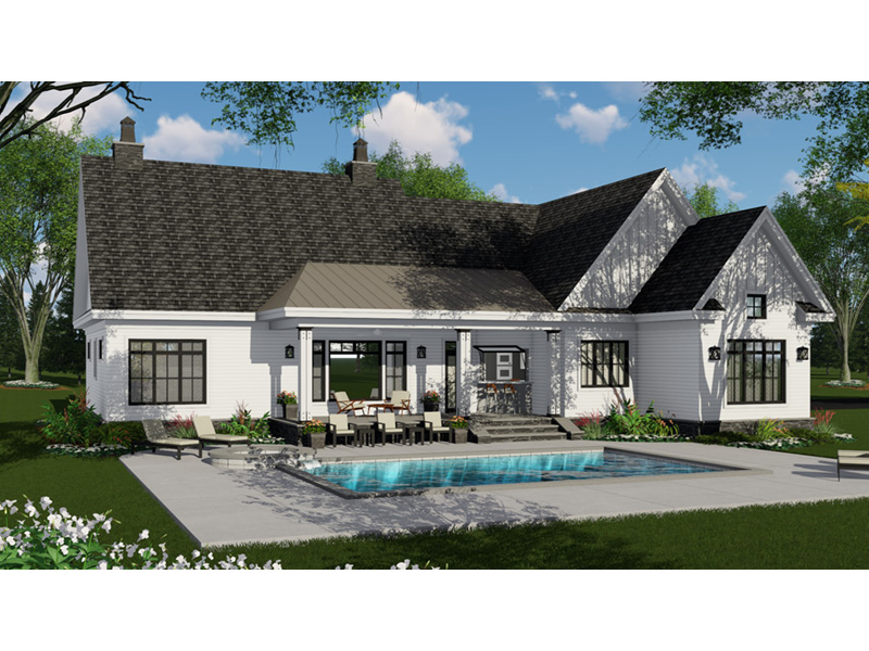 Mountain House Plan Rear Photo 01 - Terry Hill Modern Farmhouse 091D-0521 - Shop House Plans and More